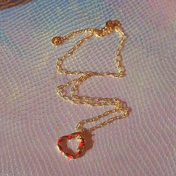 Collier cœur acier inoxydable
