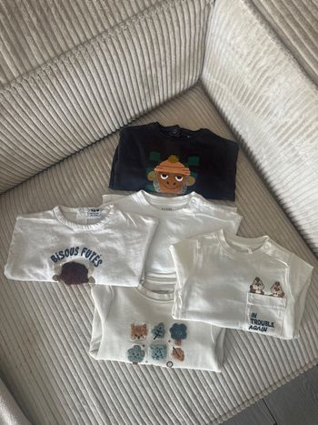 Lot tee-shirts manches longues bébé 