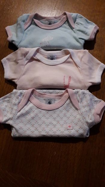 Lot de 3 bodies Petit Bateau