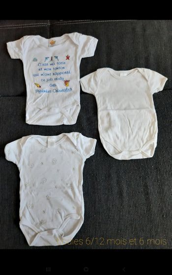 Lots de 3 bodies manches courtes