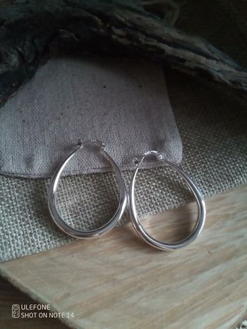 Créoles gouttes d'argent plaquées s925