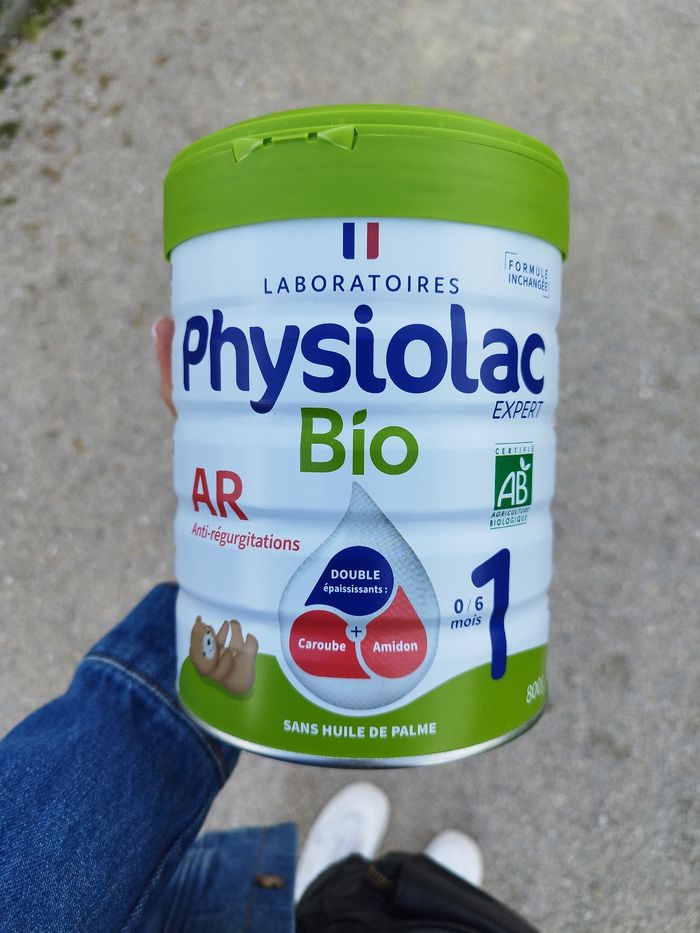 Lot 2 boîtes de lait Physiolac bio AR 1