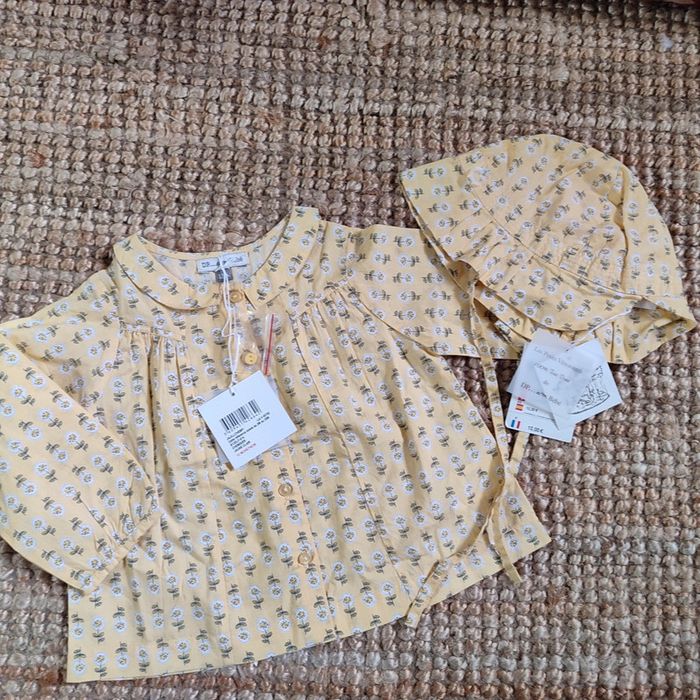 Blouse et chapeau DPAM 12 mois