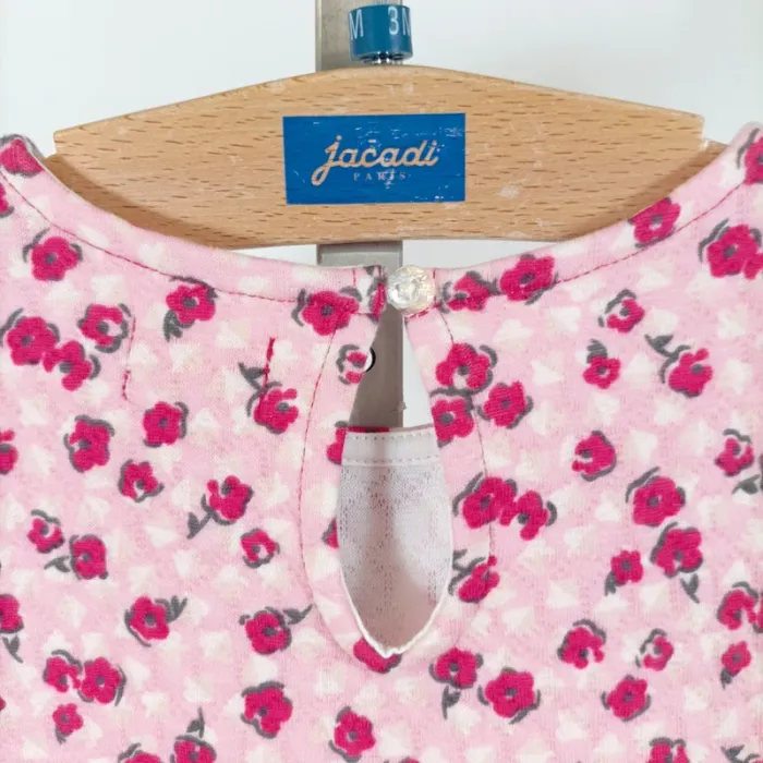 Robe fille imprimé fleuri rose fuchsia CMT Atelier – taille 8 ans estimé A1095 - photo numéro 10