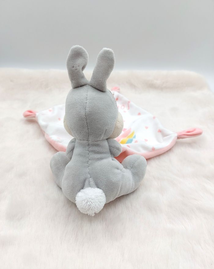 Disney Doudou peluche lapin Panpan Bambi time for hugs Simba toys blanc rose - photo numéro 5