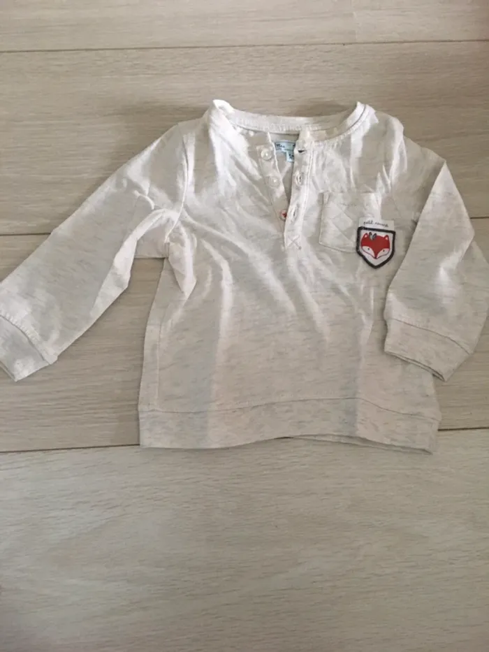 Ensemble salopette + t-shirt manches longues 9 mois Sergent major - photo numéro 9