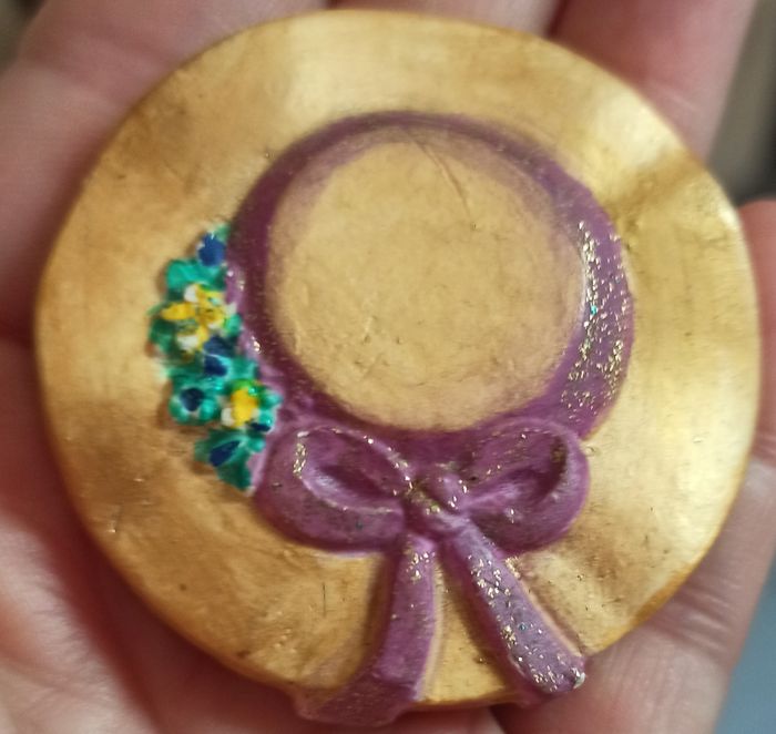 🍭 Broche chapeau vintage 🍭
