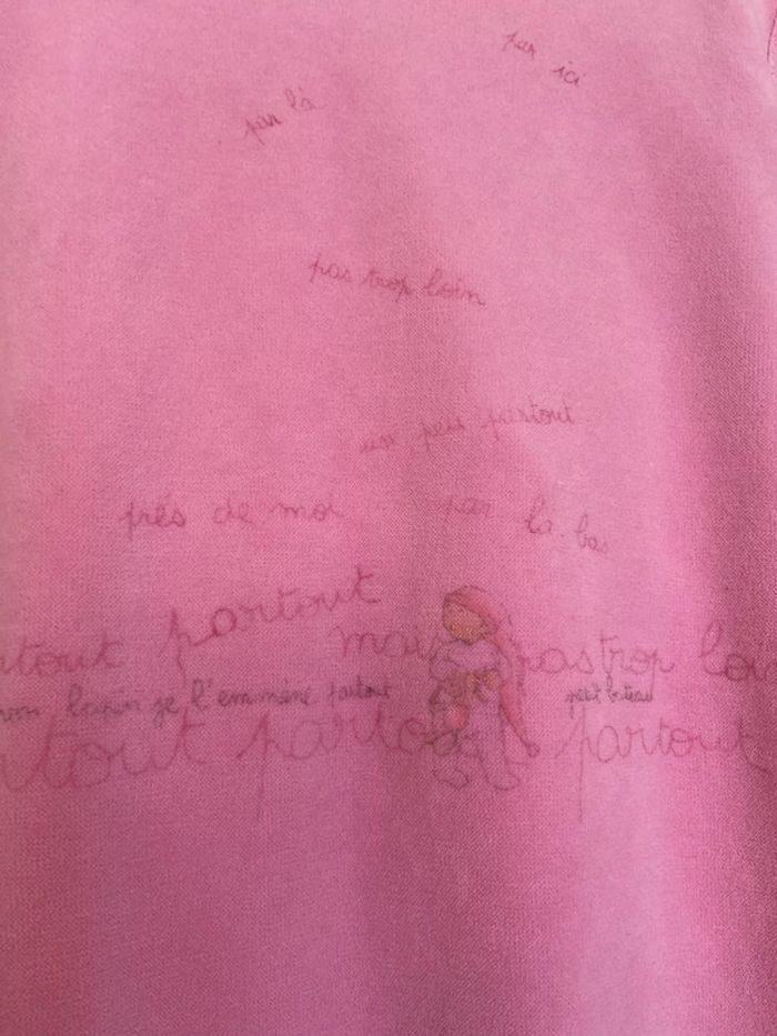 Pyjama à pieds velours rose Petit Bateau 18 mois - photo numéro 4