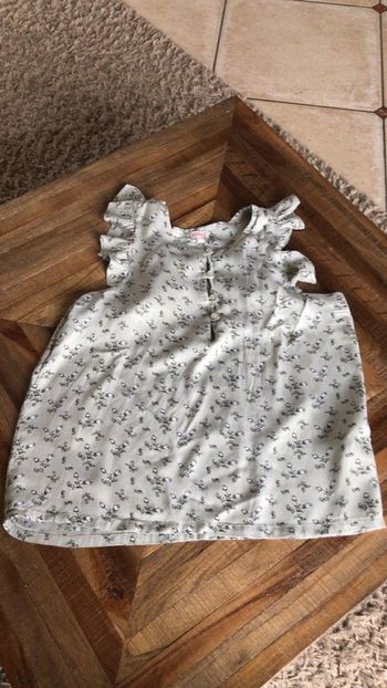 Tunique menthe à fleur