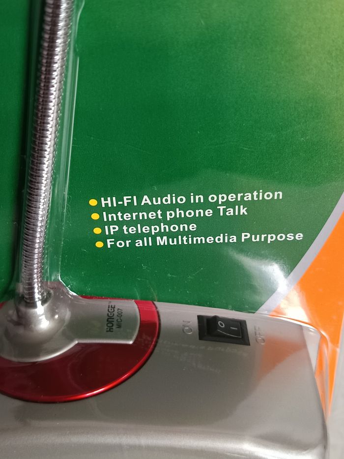 Microphone Flexible Neuf Jack 3,5mm , Longueur de câble 2m, avec interrupteur - photo numéro 5