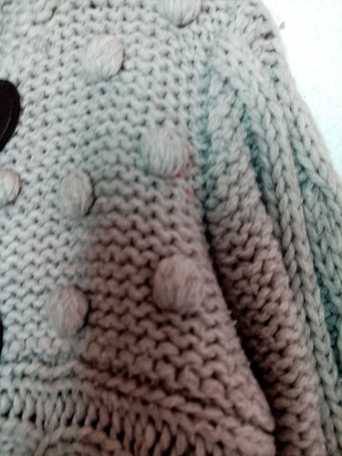 3 ans vynil fraise cardigan gilet gris a capuche boutonné toutes saisons /bon état - photo numéro 6