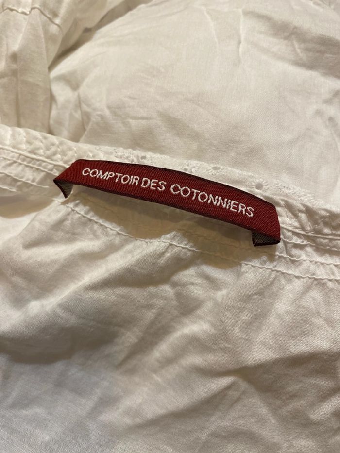 💎Robe Tunique blanche brodée Comptoir des Cotonniers – Taille 38 - photo numéro 8