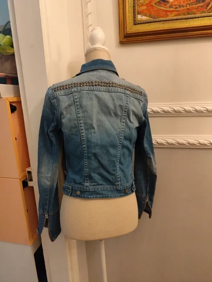 Veste en jean marque créateur Paige taille S poches - photo numéro 3