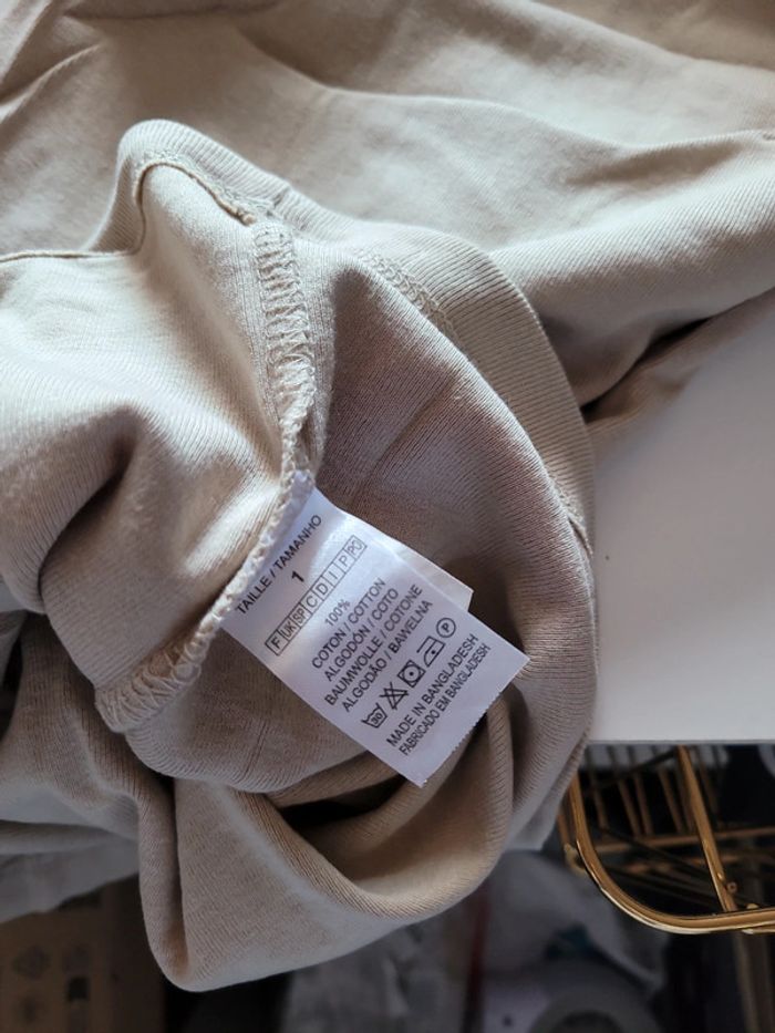 T-shirt beige taille 1 Basic One - photo numéro 3
