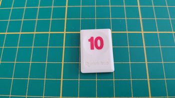 Tuile chiffre 10 dix rouge jeu de société Rummikub Le rami des chiffres jeu de voyage Hasbro #C68