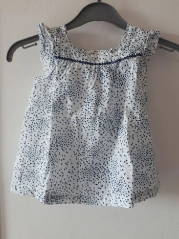 Jolie blouse blanche DPAM 18 mois