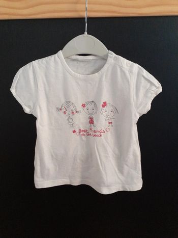 Tee-shirt manches courtes fille 12 mois - Kiabi