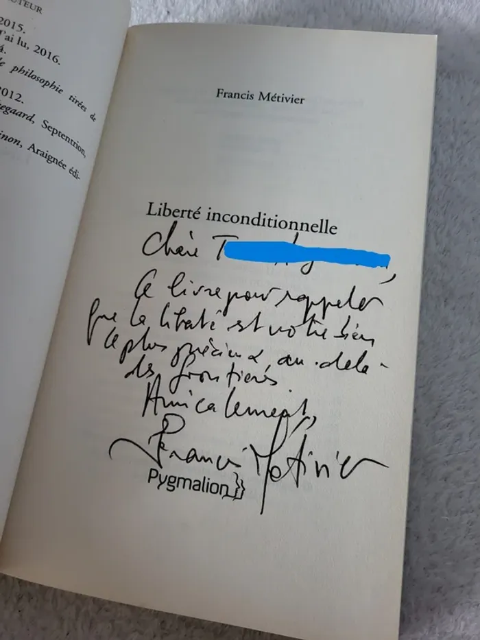 Livre Liberté Inconditionnelle - Francis Métivier - Pygmalion - photo numéro 5