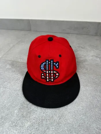 Casquette Dollar brodé HipHop Honor rouge et noire super état