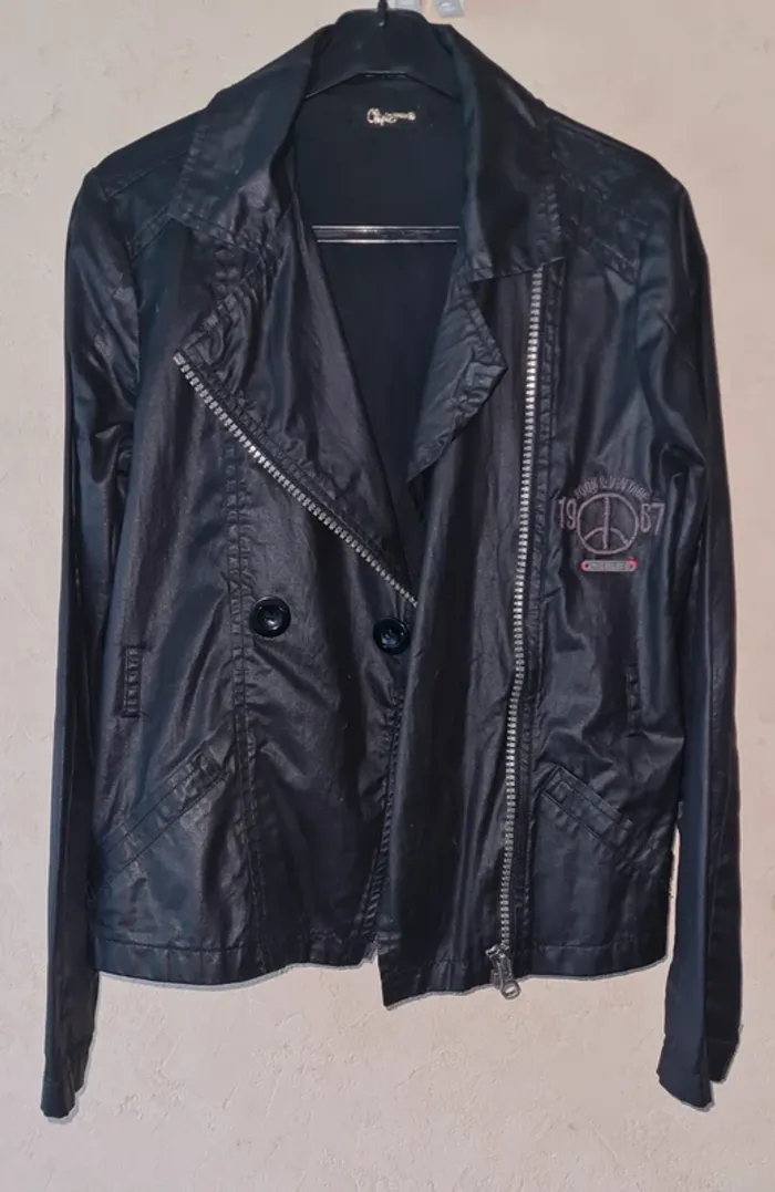 veste noire coupe vent perfecto taille XS - photo numéro 6