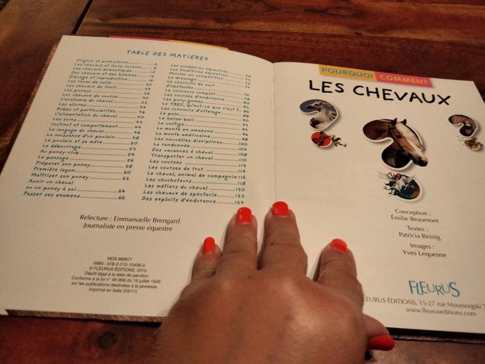 Livre intitulé pourquoi comment les chevaux Fleurus - photo numéro 2