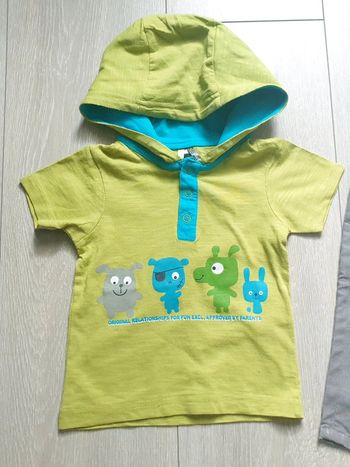 Maillot sans manche vert. Garçon 9 mois. Marque Orchestra