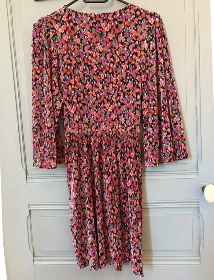 Robe à fleurs plissée Pull and Bear S - photo numéro 5