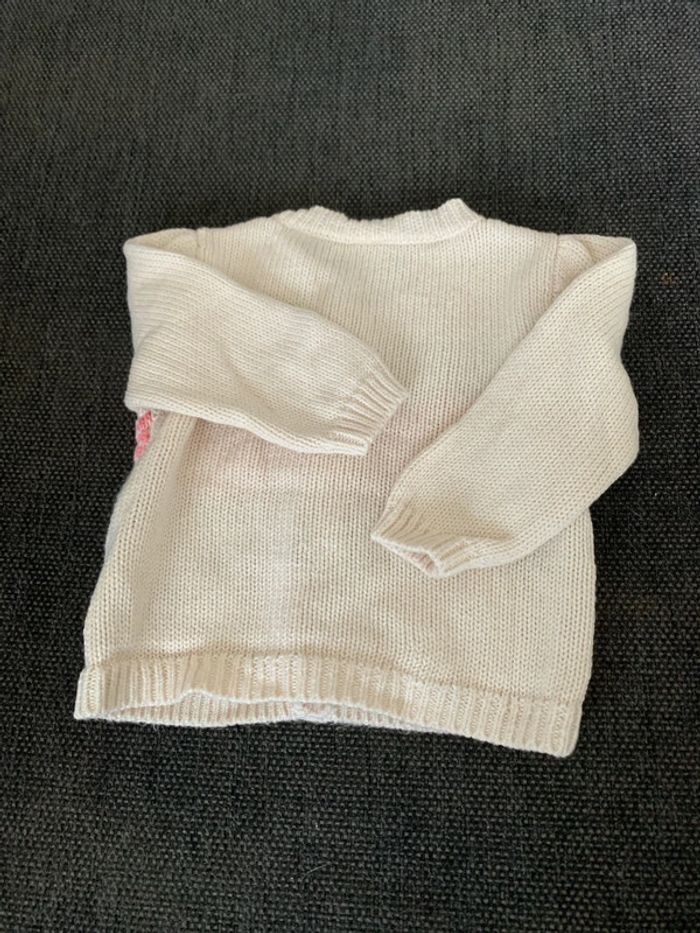 Cardigan petit bateau, laine et coton, 6 mois, comme neuf - photo numéro 6