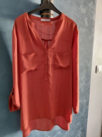 Tunique couleur rouille en viscose