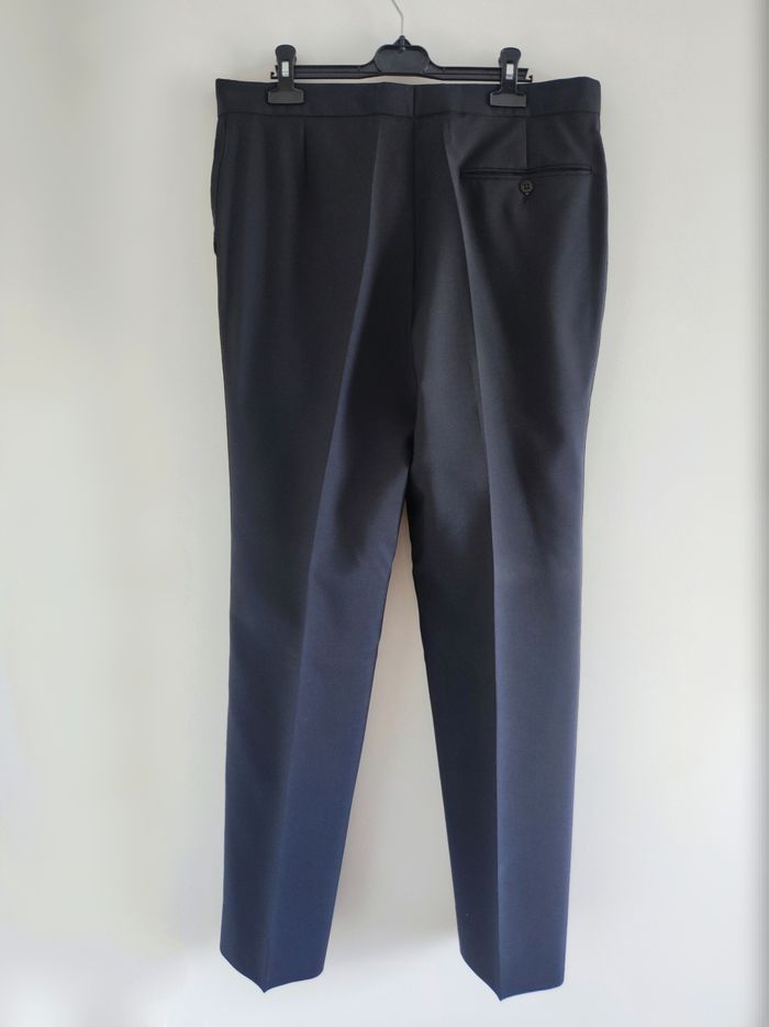 Costume smoking 2 pièces noir bleu nuit laine Vintage / Torrente - 46/XXXL - photo numéro 9