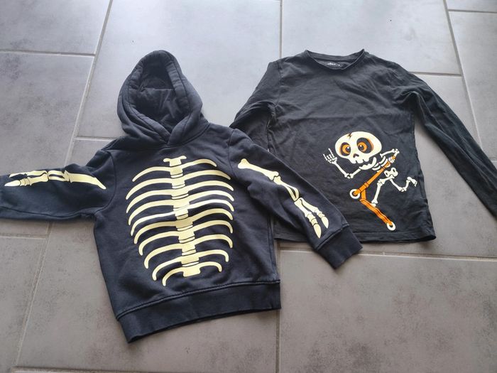 Lot halloween 6 8 ans pull t-shirt manche longue