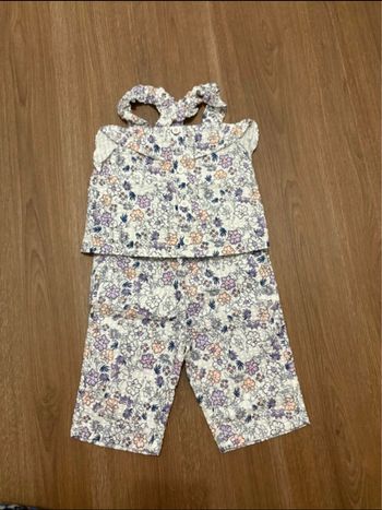 Ensemble pantalon + dos nu bébé fille 6 mois