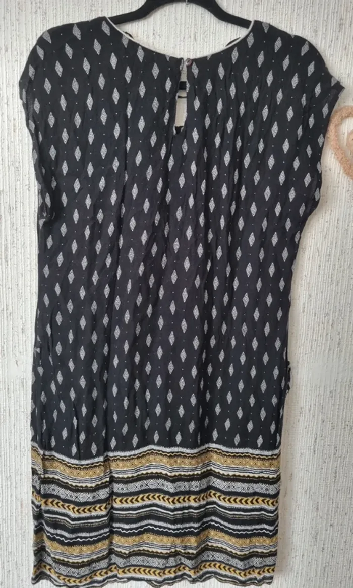 Robe été noir blanc jaune taille 40 gémo - photo numéro 11