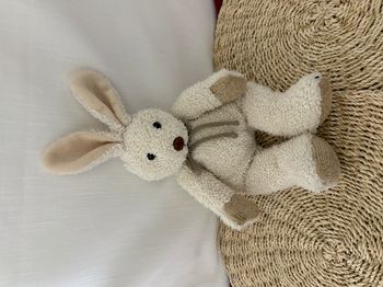 doudou lapin tiamo collection peluche lapin beige écru 