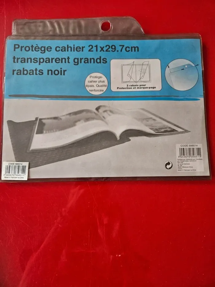 Protège cahier noir