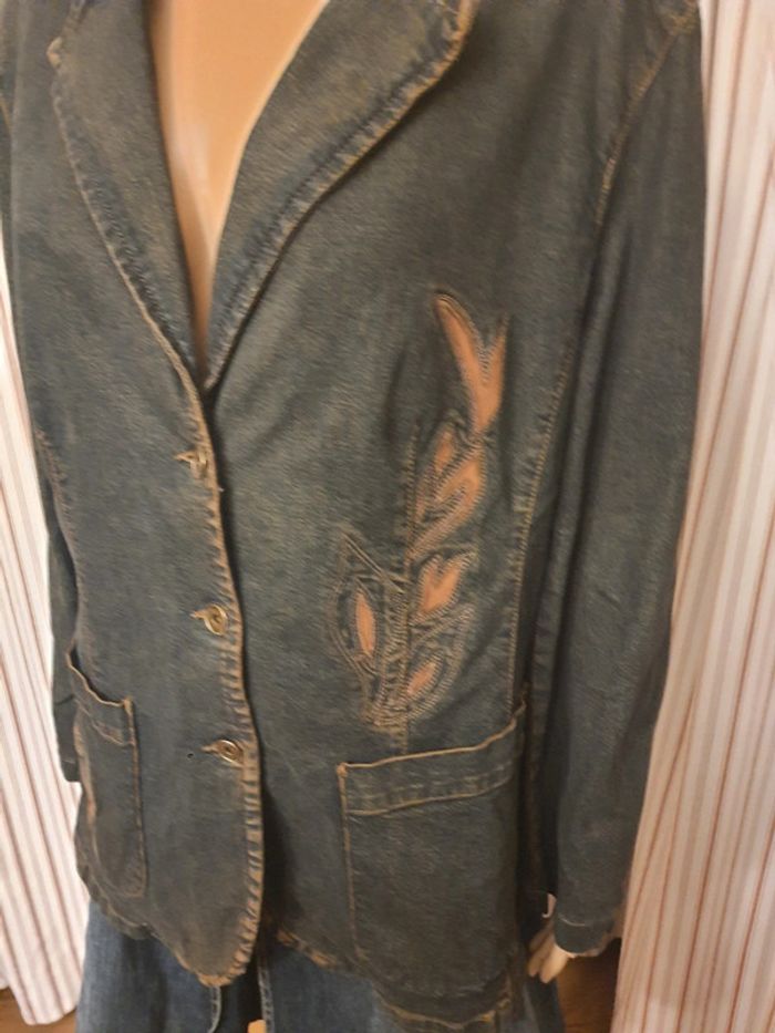 Veste en Jean marine et marron Olsen fr 46 - photo numéro 17