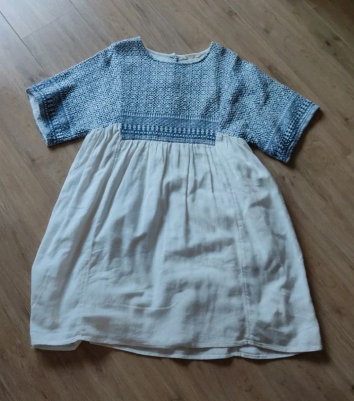 🇬🇷 Robe Mango bleue et blanche 13/14 ans 🇬🇷