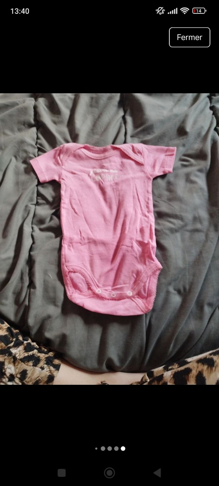 Lot de bodies manche courte bébé fille taille 6 mois - photo numéro 7