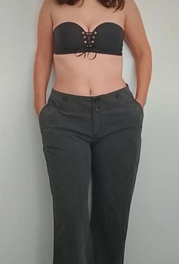 Pantalon hiver chic rayé taille 42