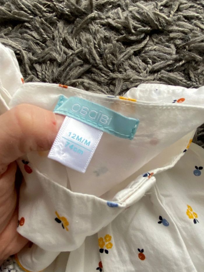 Robe d’été + culotte 12 mois Obaibi - photo numéro 2