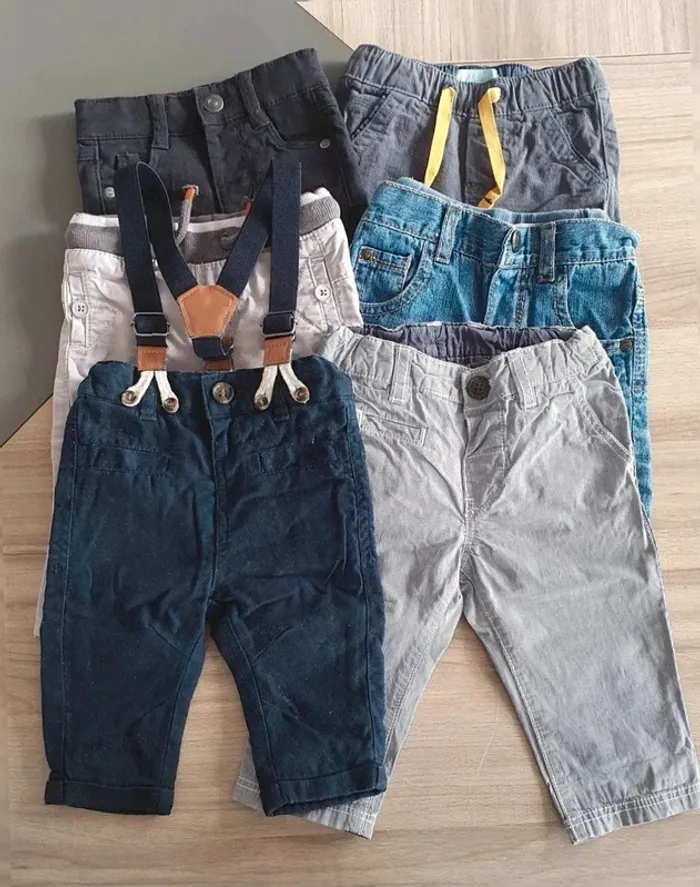 Lot de 6 pantalons 3 mois - photo numéro 2