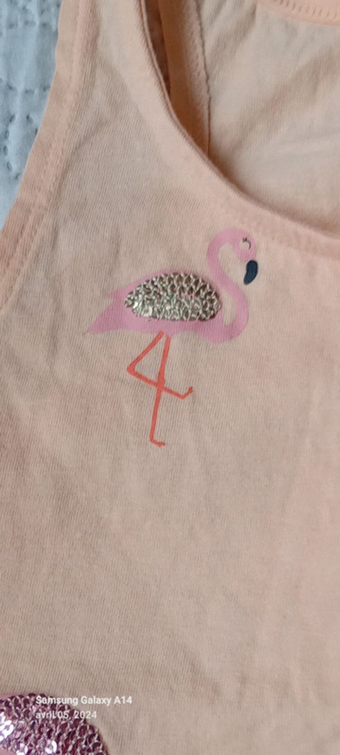 Débardeur motif flamands roses avec sequins fille 8 ans kiabi - photo numéro 7