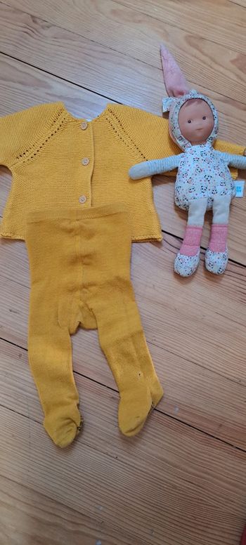 Ensemble gilet et collants bébé