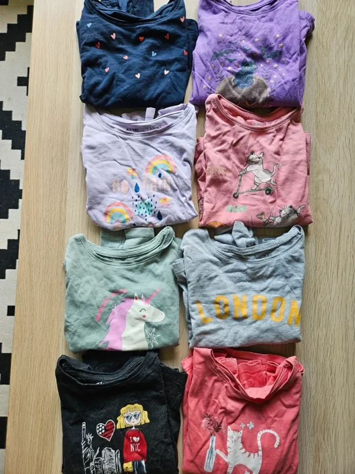Lot de 8 tee-shirt manches longues 4 ans - photo numéro 2
