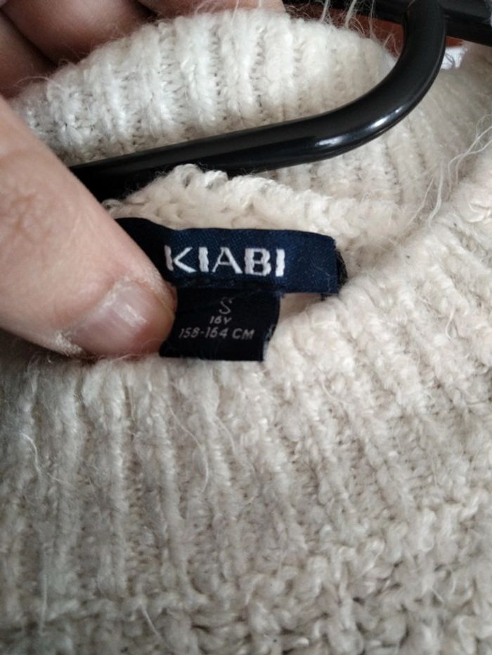 Pull blanc et gris - photo numéro 3