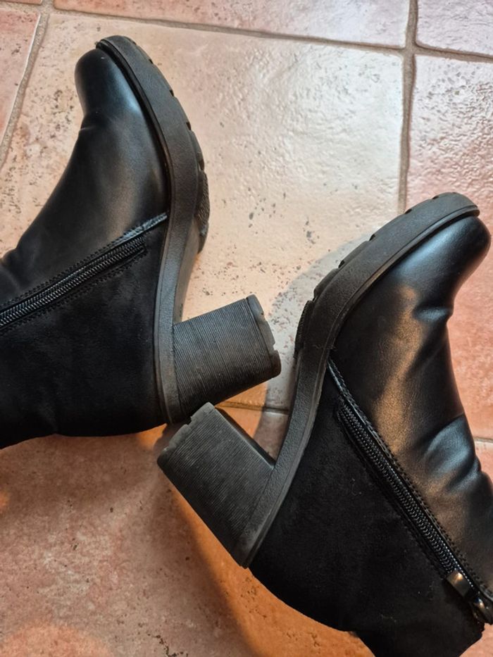Bottines à talon femme noires - photo numéro 3