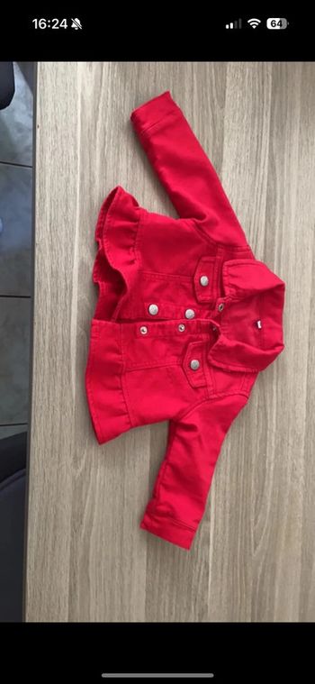 Veste jean rouge
