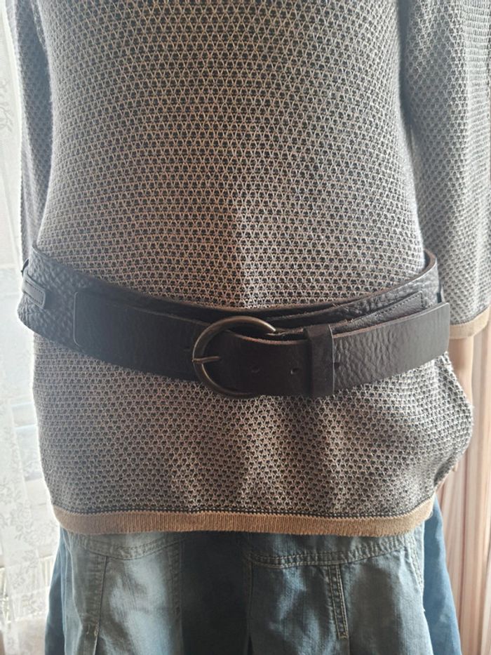 Ceinture en cuir Marron WE 95cm - photo numéro 2