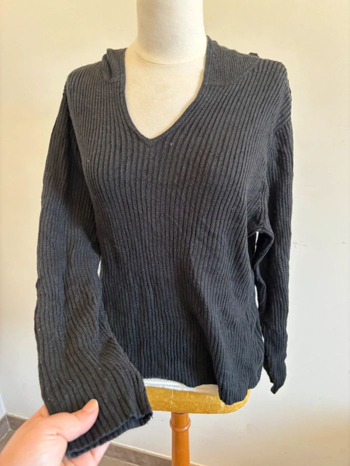 Pull noir à capuche Tommy Hilfiger - photo numéro 2