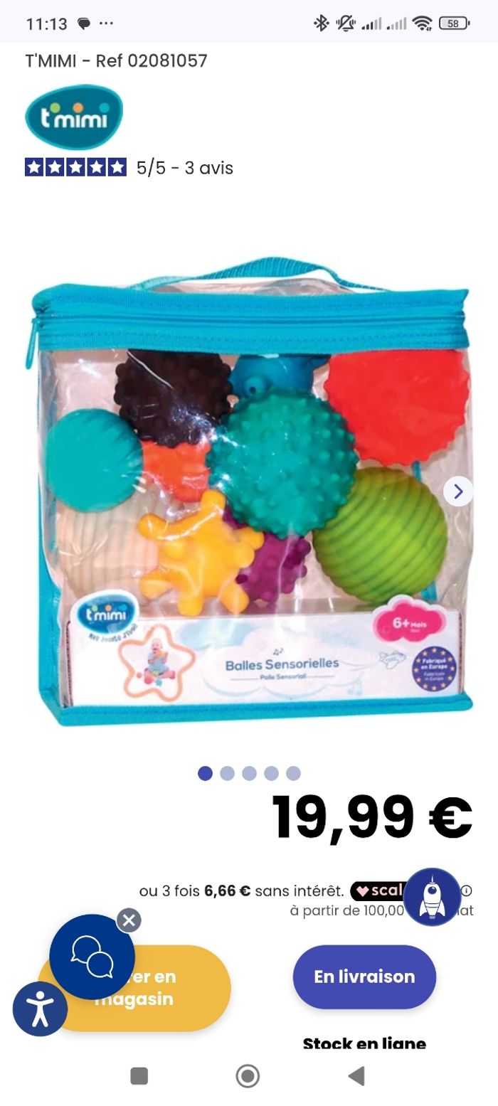 Lot de 9 balles sensorielles - photo numéro 2